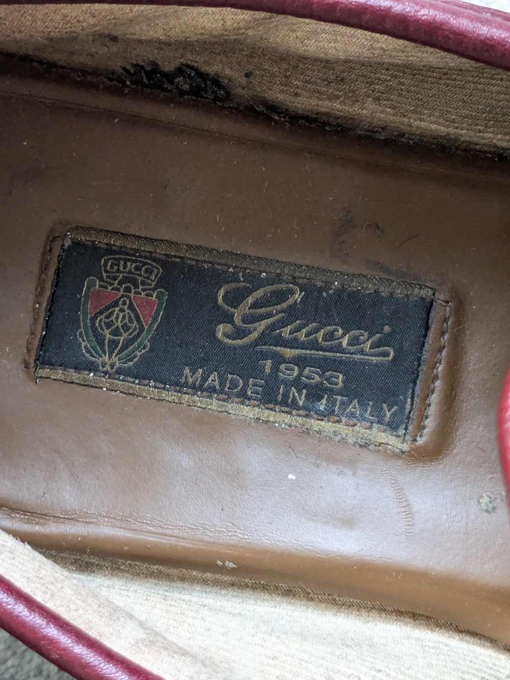 Gucci Men's Burgundy Pebbled Leather Horsebit Loafers US 11.5 - Picture 3 of 15